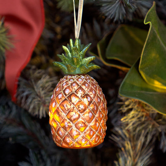 Pineapple Glass Ornament