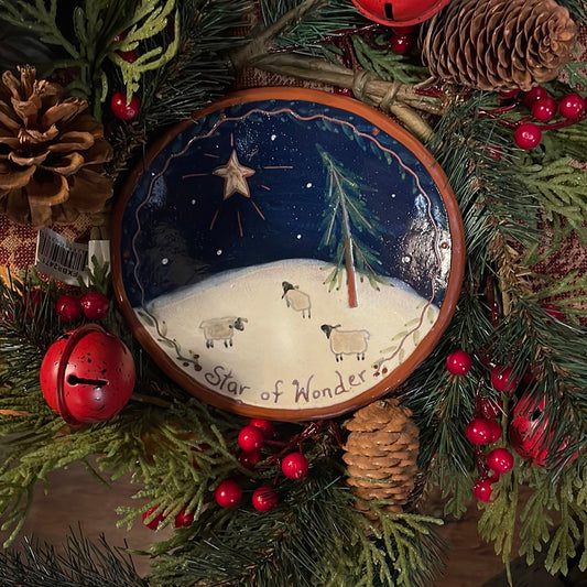 Red Oaks 6” Star of Wonder w/Sheep Plate Winter