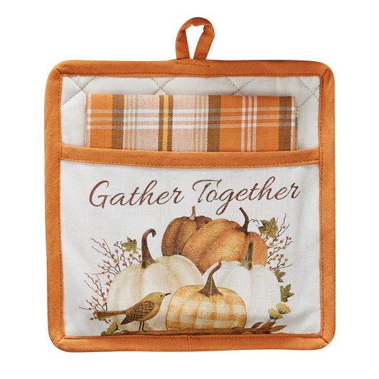 Fall Potholder and Dishtowel Set SALE