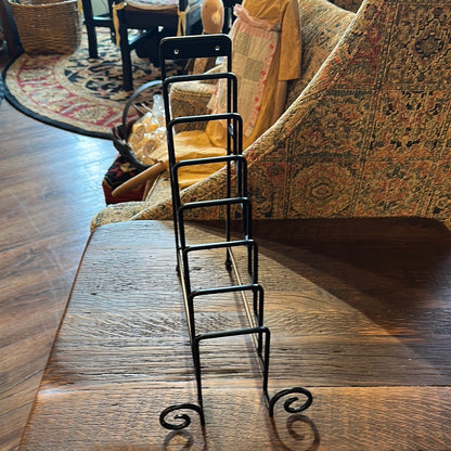 Black Iron 8 Plate Stand