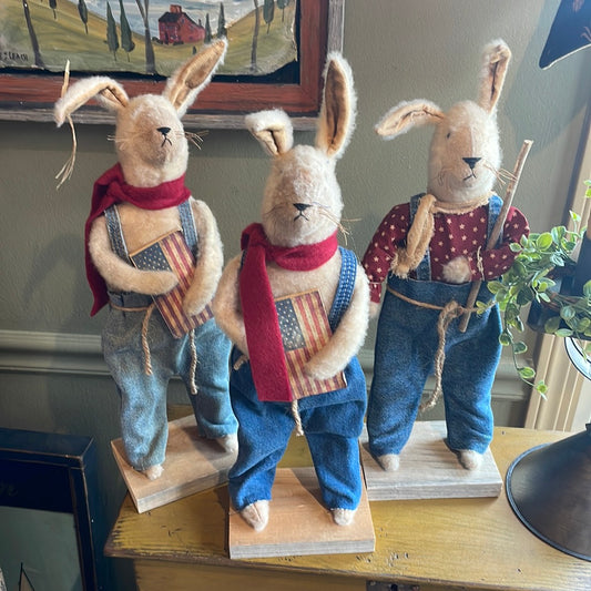 Handmade Standing Americana Bunny