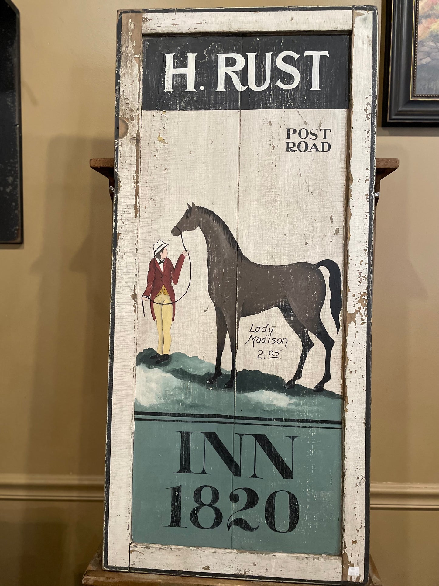 H. Rust Inn 1820 Tavern Sign Pa.