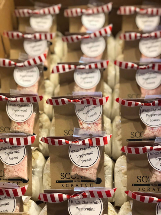 White Chocolate Peppermint Scones from Scratch